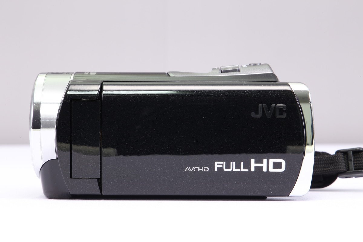 【 極美品 | 動作保証 】 JVC デジタルビデオカメラ Everio GZ-E108 クリアブラック 【 純正の大容量バッテリーパック 追加付属 】_画像4