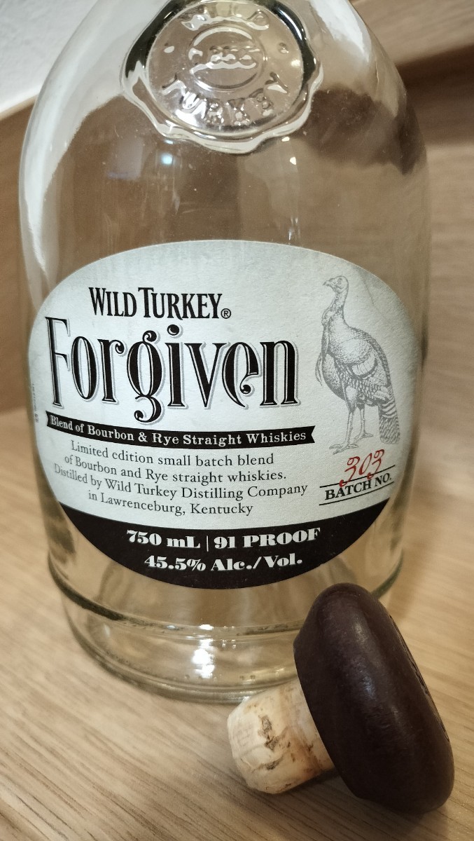 Wild Turkey ワイルドターキー　Forgiven フォーギブン　旧ボトル　空瓶_画像4