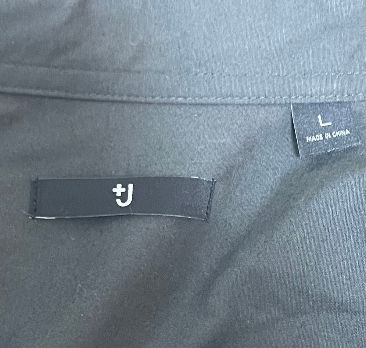 ユニクロUNIQLO +j ジルサンダー オーバーサイズシャツブルゾン　L ブラック