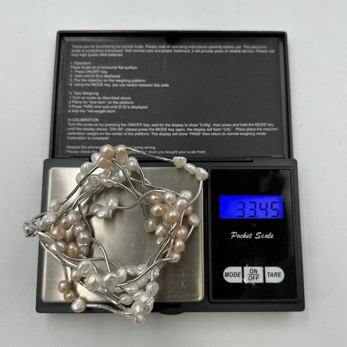 M012-585　ネックレス　パール　SILVER　シルバー　小物　レディース　アクセサリー　重量：約33.45ｇ _画像10