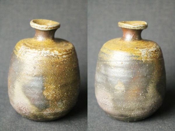 備前焼 佐藤苔助 窯変 徳利 高さ11.1cm 共箱 共布◇酒器/酒瓶/銚子/時代/伝統工芸/師：人間国宝 清水卯一/民藝/備前市指定無形文化財_画像3