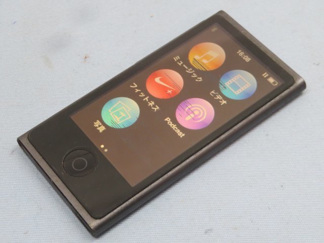 16GB/第7世代★Apple A1446 デジタルオーディオプレーヤー iPod nano アップル アイポッド ナノ イヤホン付き 難あり USED 89830★！！_画像2