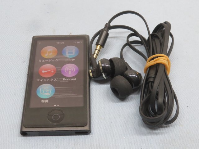 16GB/第7世代★Apple A1446 デジタルオーディオプレーヤー iPod nano アップル アイポッド ナノ イヤホン付き 難あり USED 89830★！！_画像1