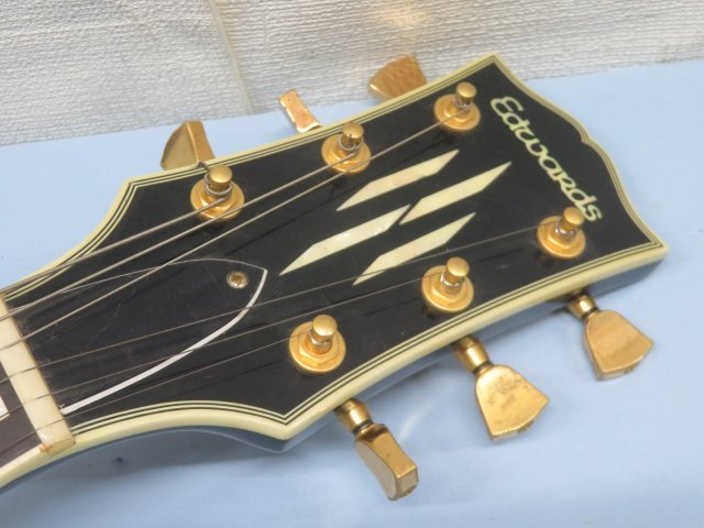 ★Edwards ED0451527 エレキギター ブラック エドワーズ 弦楽器 ストラップ付き USED 90287★！！_画像4