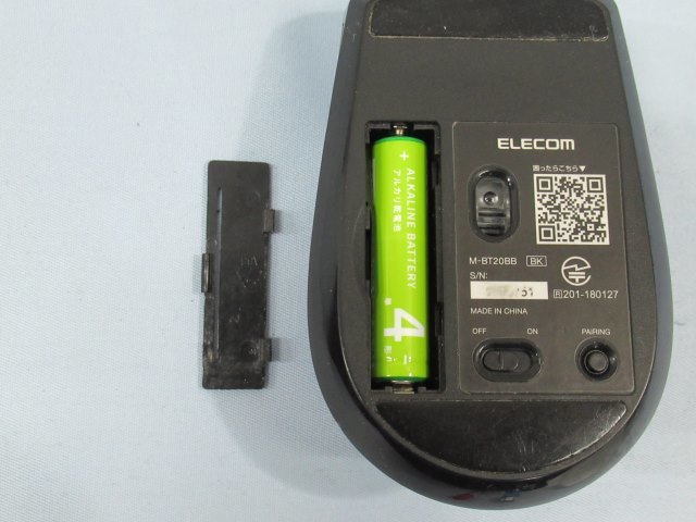 ◆ELECOM M-BT20BB ワイヤレスマウス 5ボタンマウス Bluetooth エレコム ブルートゥース ブラック PC用品 電池付き 動作品 89944◆！！_画像6