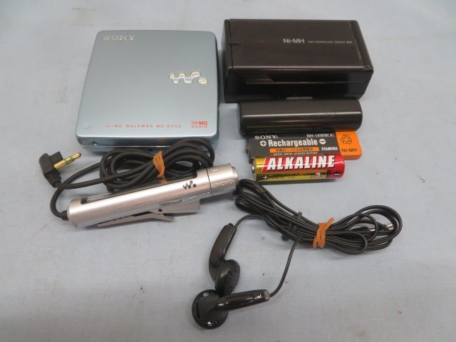 MDLP対応★SONY MZ-EH50 ポータブルMDプレーヤー WALKMAN ソニー ウォークマン リモコン/ニッケル電池/充電器付き 動作品 90735★！！_画像1