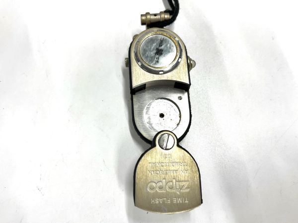 G173-W11-339 ◎ zippo ジッポ TIME-FLASH タイム フラッシュ 時計 コンパス 温度計 LEDライト ミラー 3針 クオーツ③_画像5