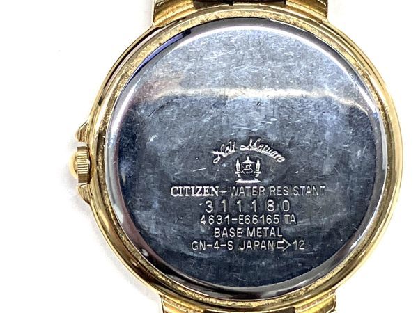 I021-A86-725 ◎ CITIZEN シチズン CLUB LA MER 4631-E66165 メンズ 男性 腕時計 クオーツ 3針 ゴールド文字盤 コンビカラー①_画像10