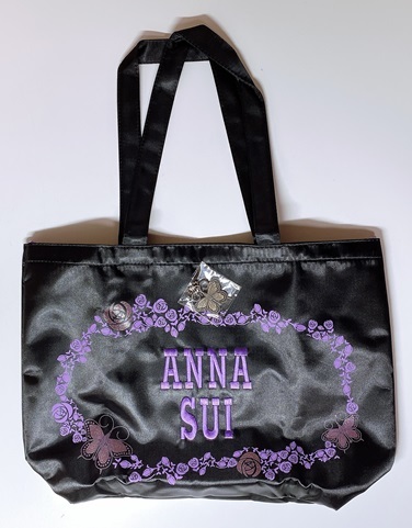 ◆ANNA SUI/アナスイ特製/チャームつきビッグ巾着トート/未使用美品_画像1