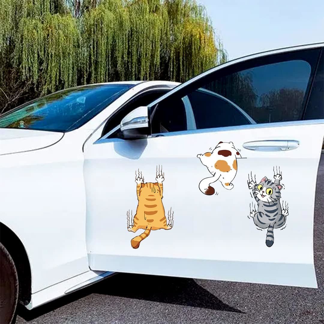 A Zayookey ステッカー 車用ステッカー カーデカール 猫 ネコ いたずらの猫 登る猫／落ちる猫 6枚入り 防水 キズ隠し_画像5