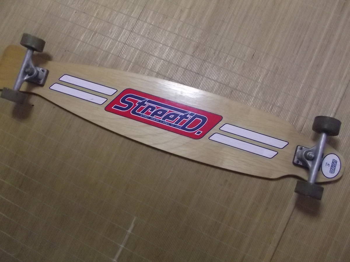 中古　木製　SUPER-P.WOOD　ロングスケートボード　ロングボード　47インチ