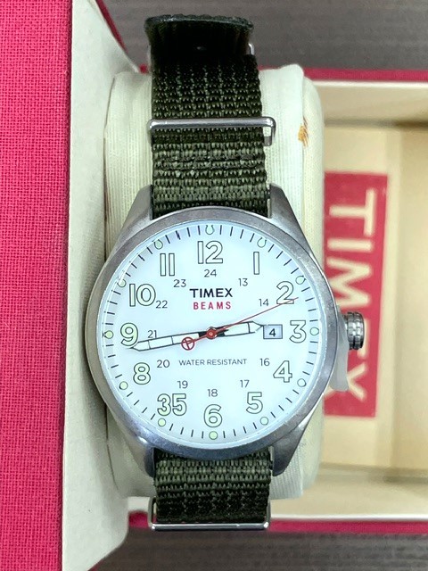 TIMEX X BEAMS 腕時計　交換バンド（ネイビー付）　未使用　長期保管品_画像1