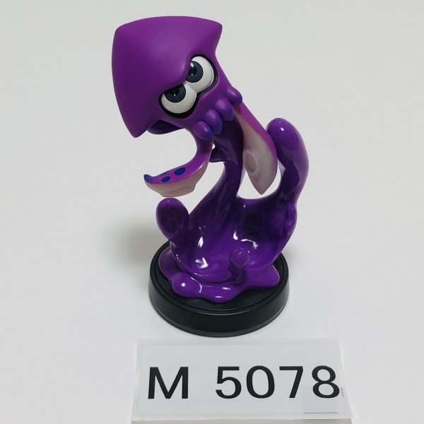 M5078 ●中古 即決●amiibo イカ ネオンパープル (アミーボ スプラトゥーン 紫) ●Splatoon / Squid - Neon Purple_画像1