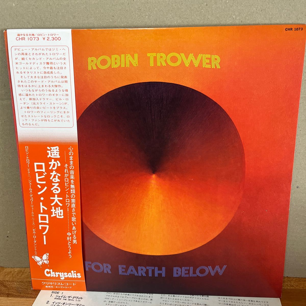 For Earth Below遥かなる大地／Robin Trower ロビン・トロワー 帯付_画像1