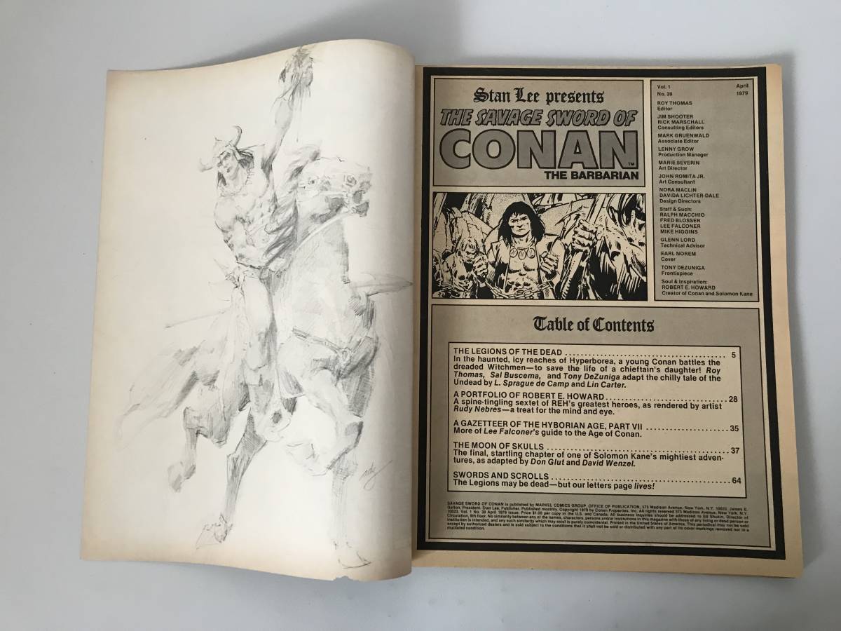 Savage Sword of Conan the Barbarian 【コナン】(マーベル コミックス) Marvel Comics Vol. 1 No. 39 APRIL 1979年 英語版 _画像2