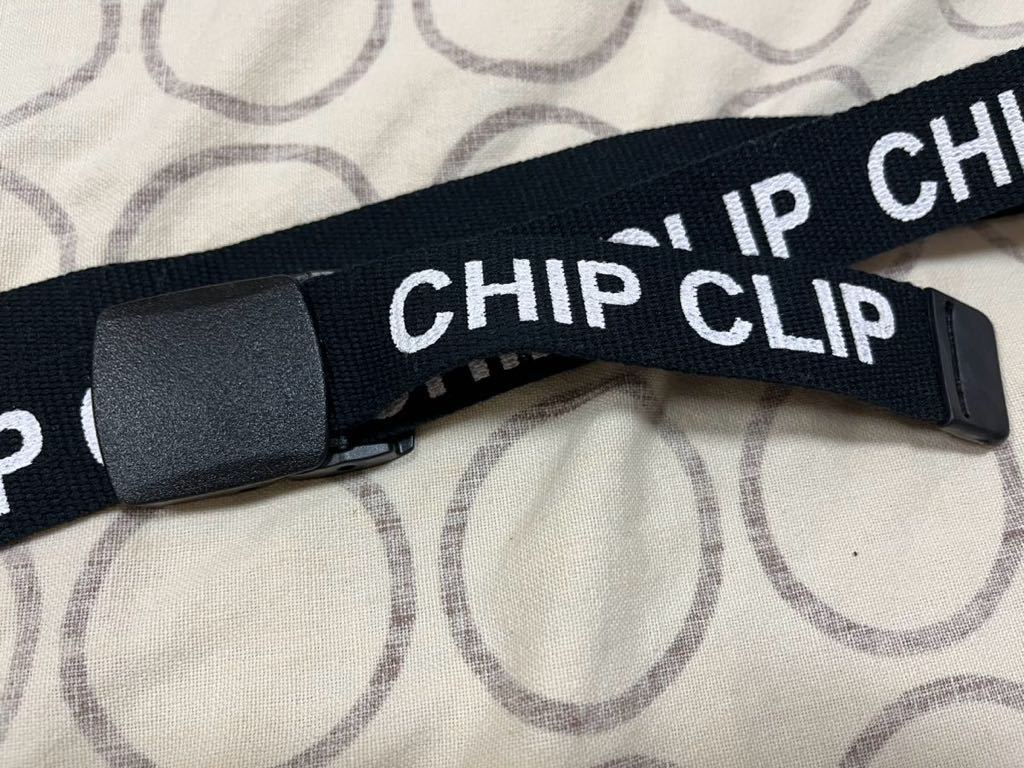 CHIP CLIP ロゴプリントがかわいいキッズベルト ブラック_画像2