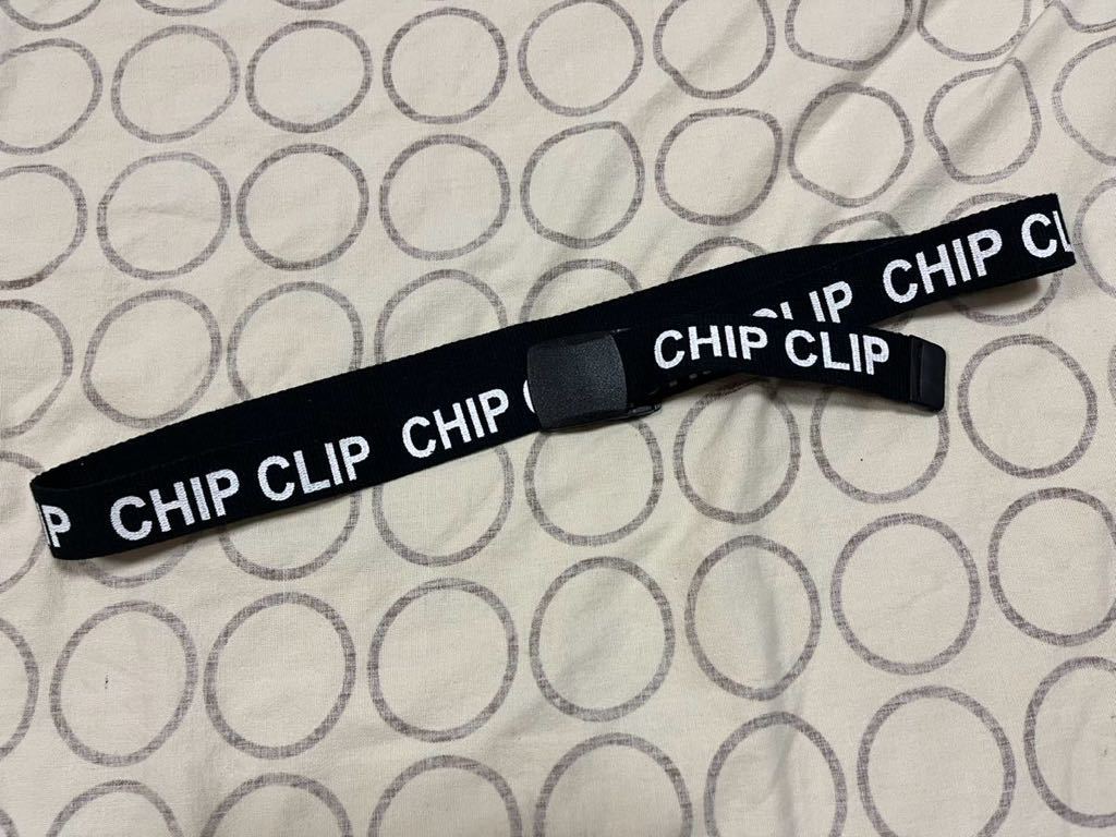 CHIP CLIP ロゴプリントがかわいいキッズベルト ブラック_画像1