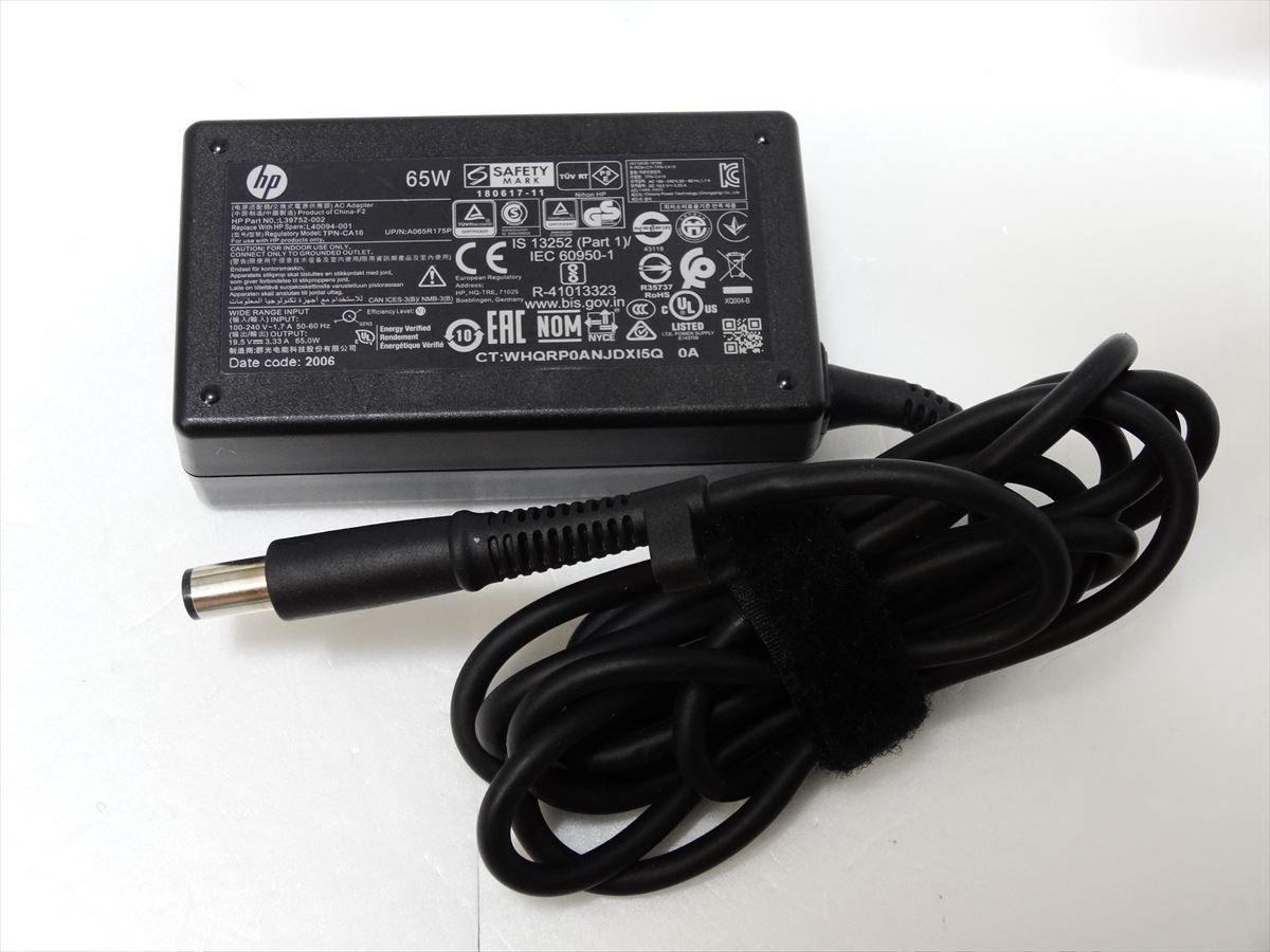 HP original AC adaptor TPN-CA16 Hewlett Packard charger 65W postage 350 jpy 754