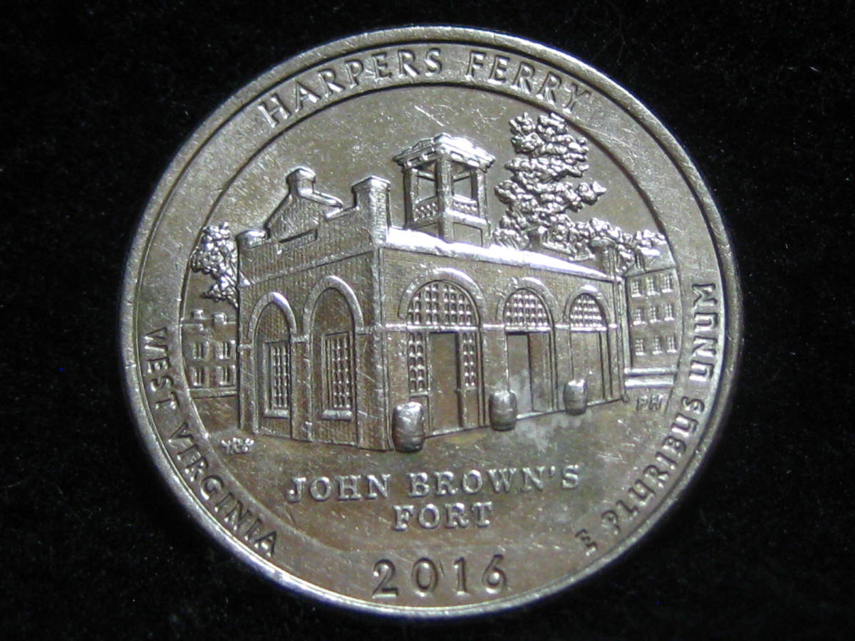 アメリカ合衆国 2016年 ウエストバージニア　国立公園　25セント 記念硬貨　コイン クオーターダラー　米国　USA　海外_画像1
