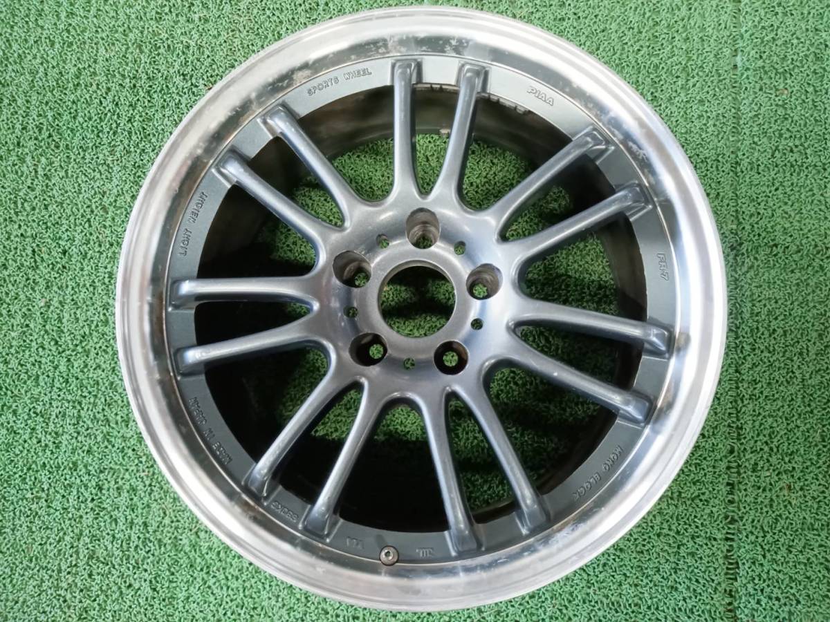 ★希少品★ PIAA SPORT WHEEL FR-7 MONO BLOCK 17×8J +30 5H-114.3 4本セット シルビア・スカイライン等_画像4