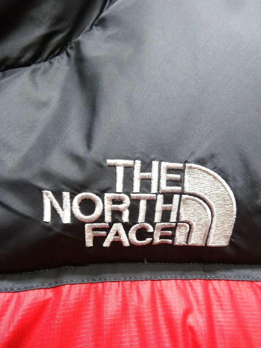 THE NORTH FACE ノースフェイス ヌプシ ダウン ベスト 700FP メンズ XSサイズ 正規品 レッド D5772_画像4