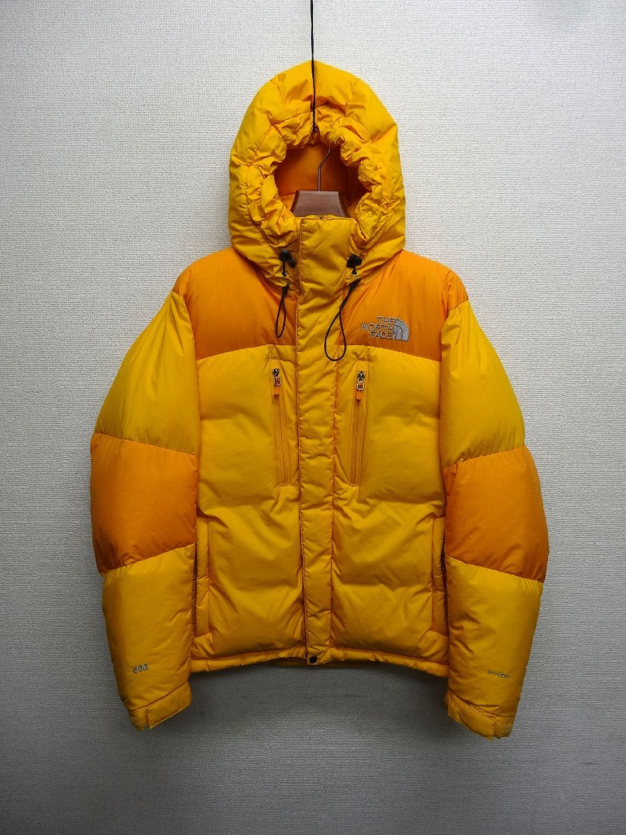 THE NORTH FACE ノースフェイス バルトロ プリズム ダウンジャケット 800FP ハイベント メンズ Lサイズ 正規品 イエロー D5821_画像1