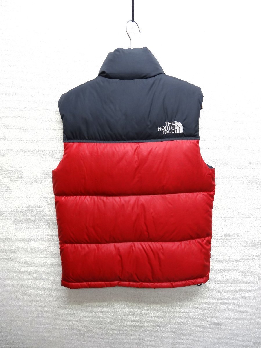 THE NORTH FACE ノースフェイス ヌプシ ダウン ベスト 700FP メンズ Sサイズ 正規品 レッド D5813_画像2