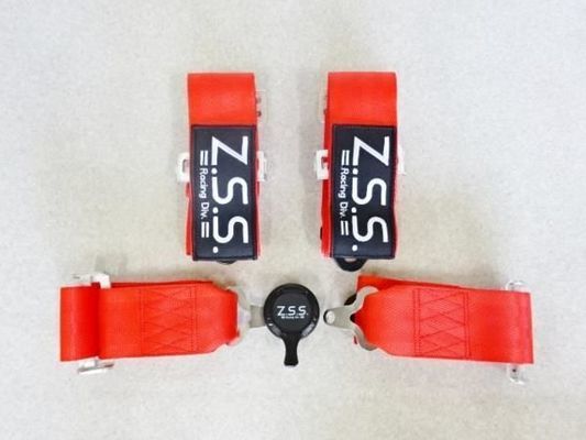 ☆Z.S.S. 4点式 シートベルト レーシングハーネス Racing Harness レッド 赤 カムロック式 3インチ 汎用 新品! 在庫有り! 即納! ZSS_画像2