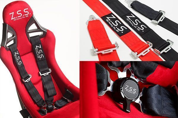 ☆Z.S.S. 4点式 シートベルト レーシングハーネス Racing Harness レッド 赤 カムロック式 3インチ 汎用 新品! 在庫有り! 即納! ZSS_画像7