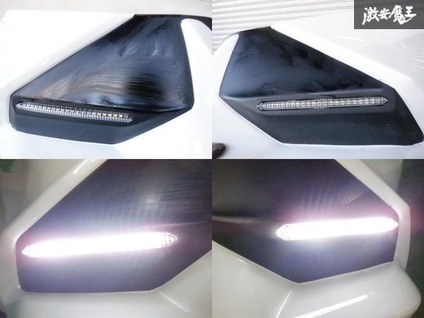 TRD MXAA52 MXAA54 AXAH52 AXAH54 50系 RAV4 ラブ4 フロント スポイラー MS341-42002 エアロ パール白系 LED付 点灯OK! 即納 棚2F-C-2の画像5