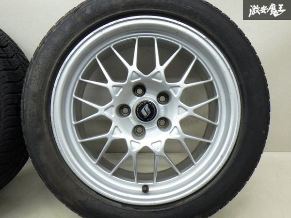 ●【希少! 純正 BBS 】日産 BNR32 スカイライン GT-R Vスペック 鍛造 17インチ 8J +30 PCD 114.3 5H スタッドレス付 225/50R17 棚S-1