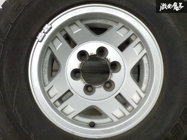 ●TOYOTA 純正 78 プラド 15インチ 7J -20 ホイール 139.7-6穴 4本 + 265/70R15 BS デューラーATタイヤ 78プラドワイド 40ランクル 棚M-8_画像2