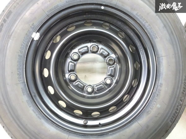 ●【美品 タイヤ イボ付き 2023年】ブリジストン エコピア RD613 195/80R15 200系 ハイエース 純正 15インチ スチールホイール 即納 棚L-4_画像5