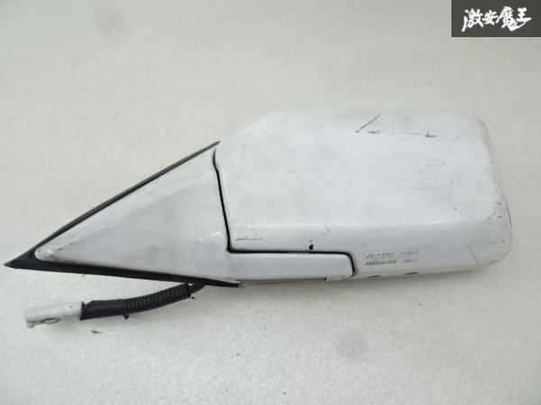 [ electric mirror adjustment OK manual storage OK] Nissan original FB12 Sunny 2 door door mirror 3 pin left left side passenger's seat side white series solid MURAKAMI 2857 shelves 7-3