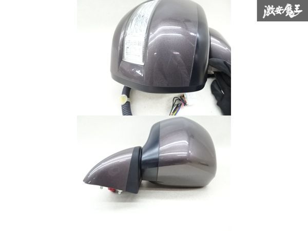 【実働外し】 ホンダ 純正 JF1 JF2 N-BOX Nボックス ドアミラー 右 右側 運転席側 電動格納 11ピン ブラウンメタ系 割れ無し 即納 棚13-1の画像5