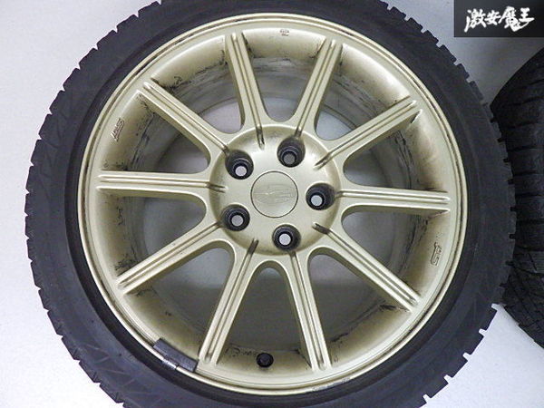 ●スバル GDB インプレッサ WRX STI 後期 純正 17インチ 8J +53 PCD114.3 5穴 エンケイ製造 BSスタッドレス REVO2 GRB GVB BN9 棚K-5_画像3