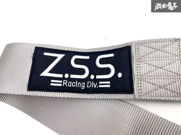 ☆Z.S.S. レーシングハーネス Racing Harness 5点式 シートベルト シルバー 銀 3インチ 汎用 カムロック スカイライン R35 R34 R33 ZSS_画像2