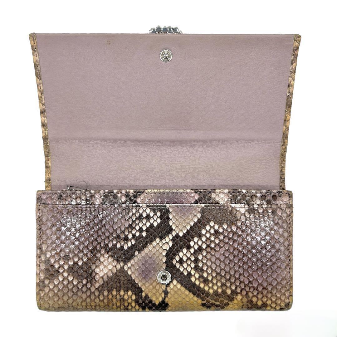美品 】GUCCI グッチ GGスパークリング 長財布 パイソン 美品 】GUCCI グッチ GGスパークリング 長財布 パイソン