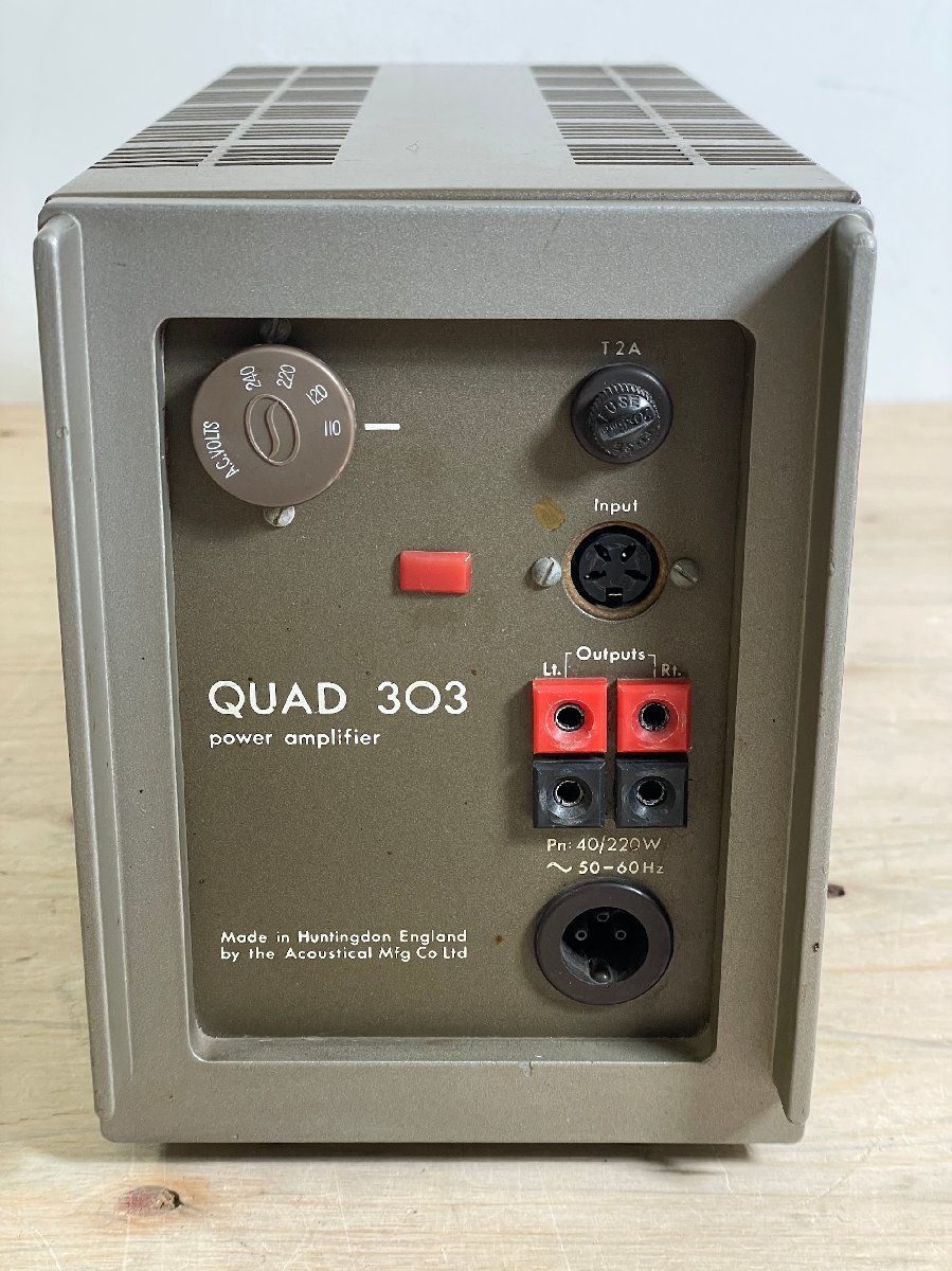 【動作未確認】QUAD 303 パワーアンプ プリアンプ コントロールアンプ クォード クオード オーディオ HiFi ハイファイ【電源コード欠品】_画像3