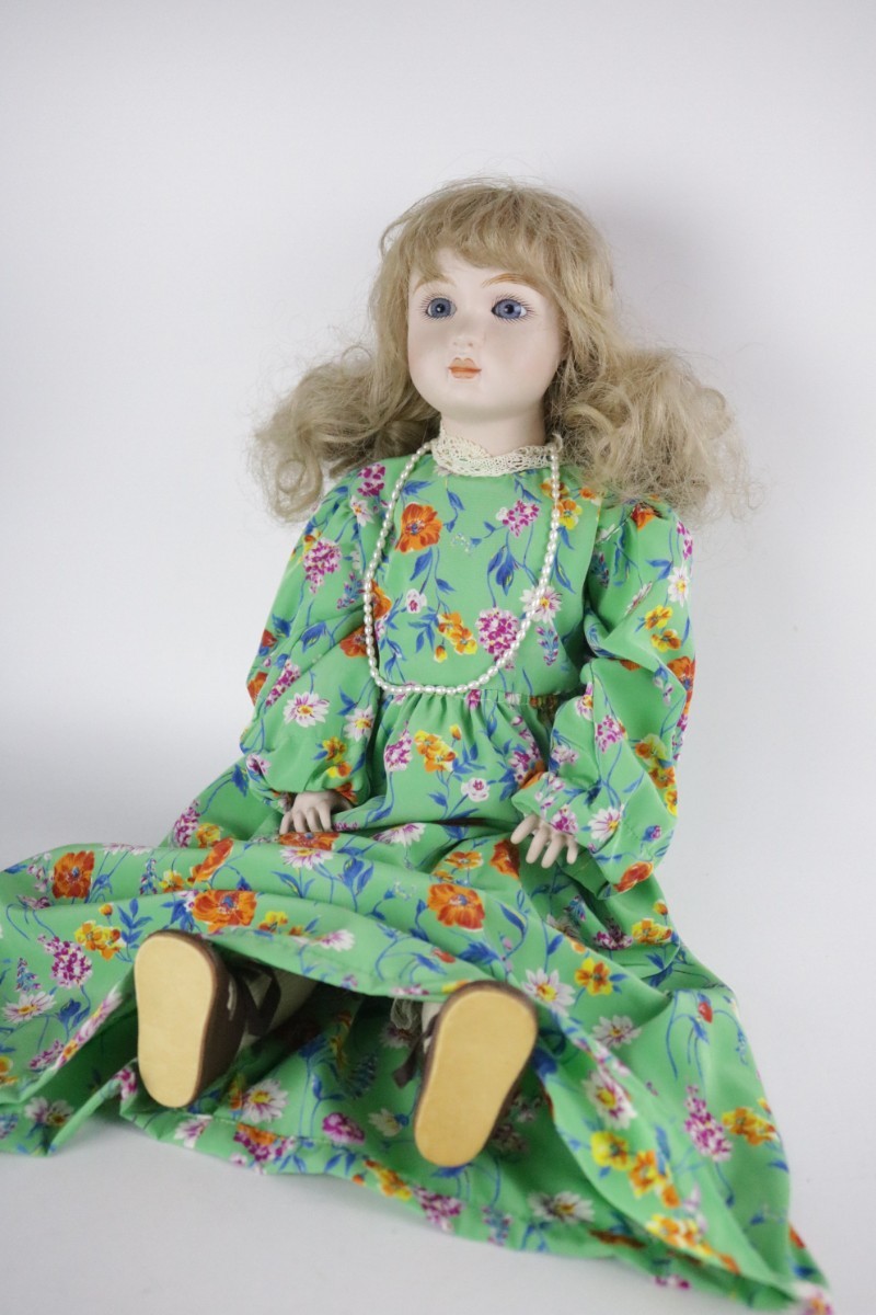 ビスクドール 48cm Collectors Doll コレクターズドール STEINER/スタイナー CD-123 コンポジション 西洋人形 レプリカ 可愛い女の子_画像9