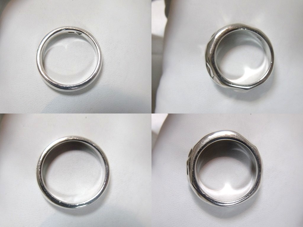 GUESS ゲス シルバー925リング  2個セット 指輪 サイズ約18.5号/約20.5号  重さ約20g 長期保管品の画像6
