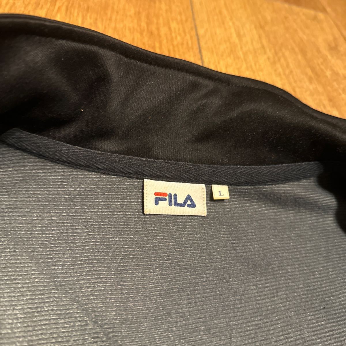 FILA ナイロンジャケット SIZE L ブラック ジップジャケット _画像4