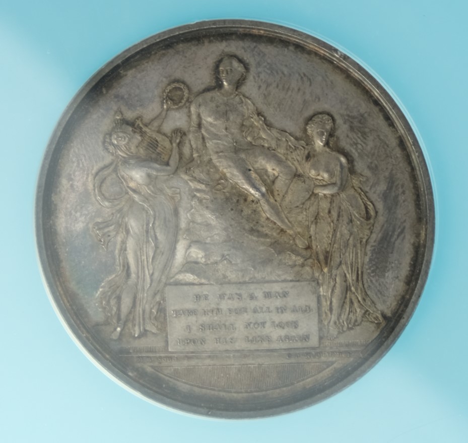 【最高鑑定】イギリス 1803 シェイクスピアズ・ワークス シルバーメダル NGC MS64 アートメダル 現存1枚 銀貨_画像5