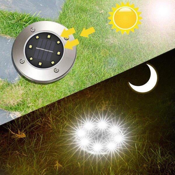 ☆3個セット　8LED ソーラースポットライト　ガーデンライト ソーラー 防水