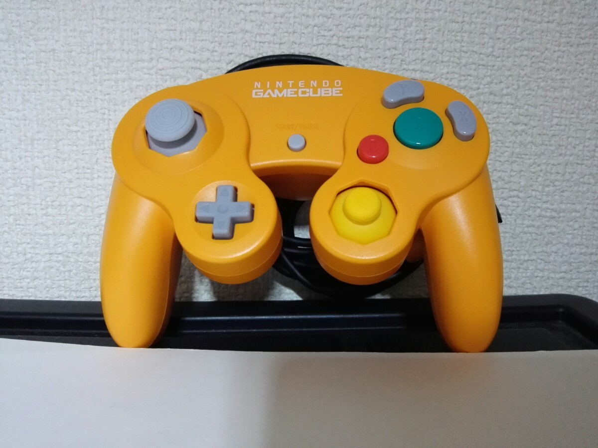 【分解洗浄済】後期型 GC ゲームキューブ コントローラ オレンジ 動作確認済 DOL-003 GAMECUBE CONTROLLER Orangeの画像1