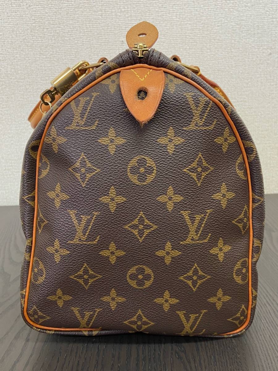 LOUIS VUITTON ルイヴィトン LV スピーディ30 モノグラム ハンドバッグ ミニボストンバッグ ブラウン SD0996の画像4