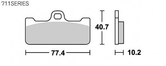 キタコ KITACO 777-0711091 SBSブレーキパッド 711 シリーズ DS-1 デュアルシンター フロント専用_画像2