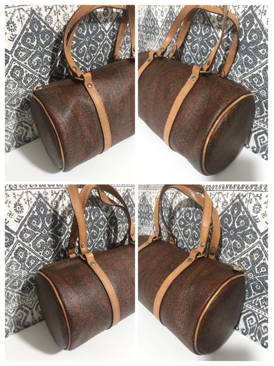 良品】ETRO エトロ PVC レザー ペイズリー ミニボストン 良品】ETRO エトロ PVC レザー ペイズリー ミニボストン