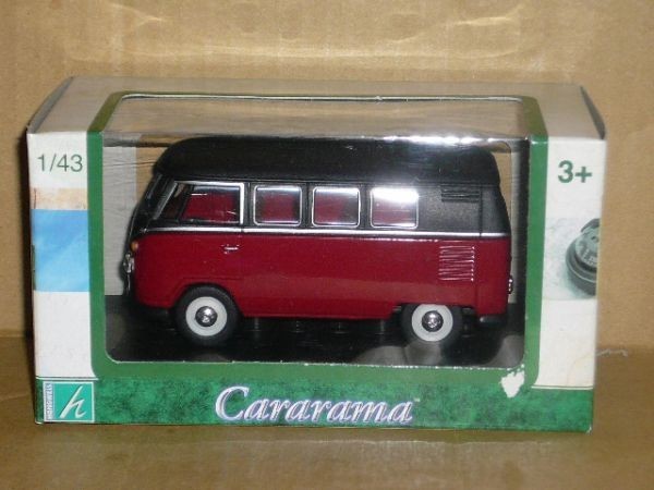 1/43 Cararama Volkswagen Microbus 黒/赤_画像1