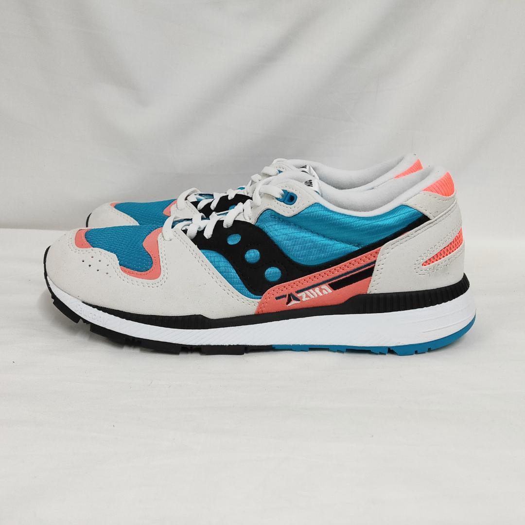 ○★新品 未使用 Saucony アズーラ 定番ランニングシューズ ホワイト×ブルー 28cm○●_画像3